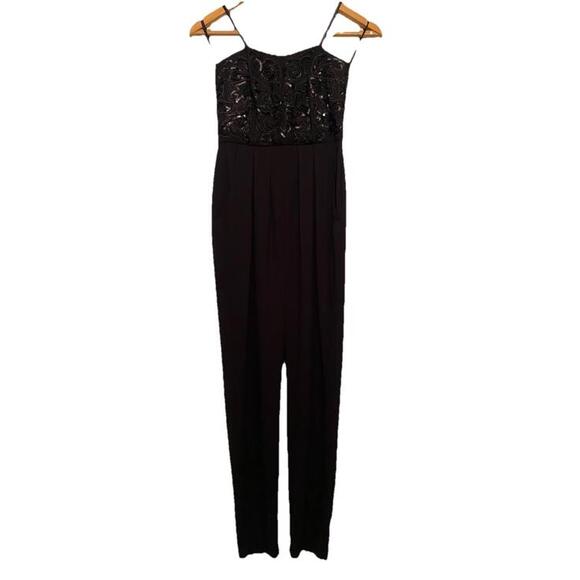 Forever New Beaded Stapless Jumpsuit Size 12 VGC - Picture 1 of 6